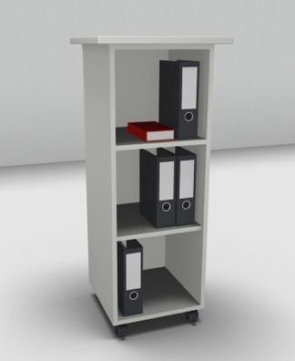 Büro-Caddy fahrbar Büroregal Regal mit Rollen Schreibtischcontainer offen Stehpult