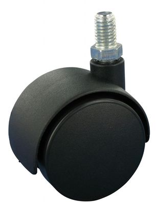 Satz 4x Möbelrolle Doppelrolle hartes 2x Rad Ø50 Stift M8X15