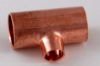 2x Kupferfitting Reduzier-T-Stück 18-10-18 mm 5130 Lötfitting copper fitting CU