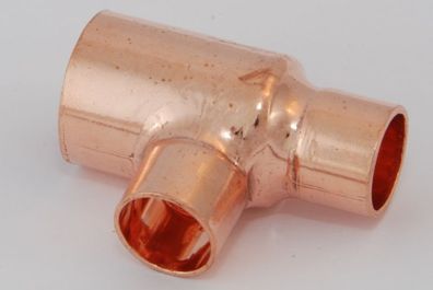 2x Kupferfitting Reduzier-T-Stück 18-16-16 mm 5130 Lötfitting copper fitting CU