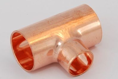 2x Kupferfitting Reduzier-T-Stück 18-16-18 mm 5130 Lötfitting copper fitting CU