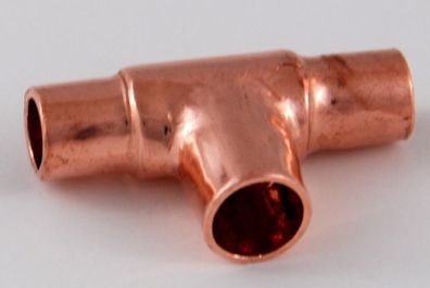 2x Kupferfitting Reduzier-T-Stück 06-08-06 mm 5130 Lötfitting copper fitting CU