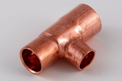 2x Kupferfitting Reduzier-T-Stück 12-08-10 mm 5130R Lötfitting copper fitting CU