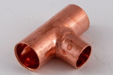2x Kupferfitting Reduzier-T-Stück 12-10-12 mm 5130 Lötfitting copper fitting CU