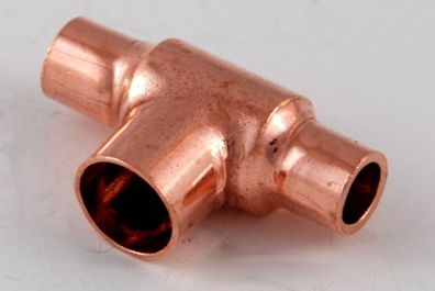 2x Kupferfitting Reduzier-T-Stück 06-10-06 mm 5130 Lötfitting copper fitting CU