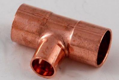 2x Kupferfitting Reduzier-T-Stück 16-12-16 mm 5130 Lötfitting copper fitting CU