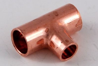 2x Kupferfitting Reduzier-T-Stück 10-08-10 mm 5130 Lötfitting copper fitting CU