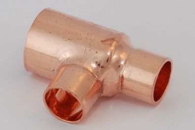 2x Kupferfitting Reduzier-T-Stück 22-18-18 mm 5130 Lötfitting copper fitting CU