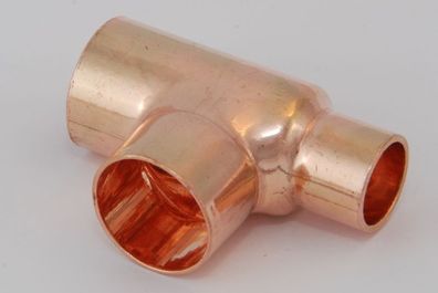 2x Kupferfitting Reduzier T Stück 15-15-12 mm 5130 Lötfitting copper fitting CU