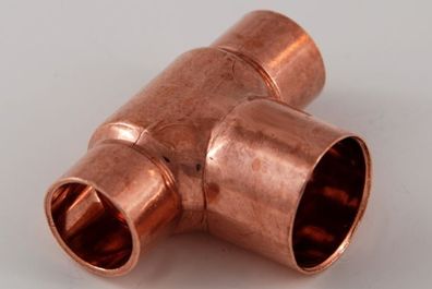 2x Kupferfitting Reduzier-T-Stück 12-08-12 mm 5130 Lötfitting copper fitting CU 