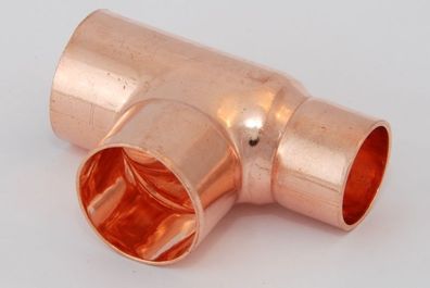 2x Kupferfitting Reduzier T Stück 28-28-22 mm 5130 Lötfitting copper fitting CU