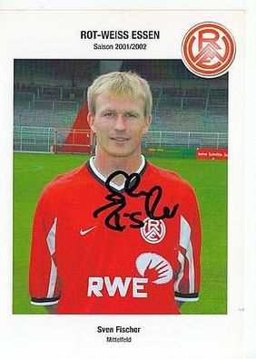 Sven Fischer Rot-Weiss Essen 2001-02 Autogrammkarte + A45553
