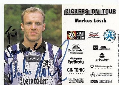 Markus Lösch Stuttgarter Kicker 1996-97 Autogrammkarte + A45560