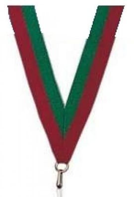 Medaillen Band grün/ rot