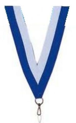 Medaillen Band weiß/ blau