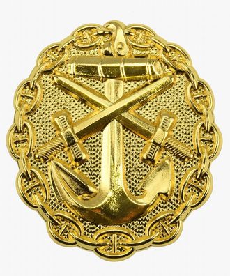 Kaiserreich Verwundetenabzeichen der Marine 1918 in Gold