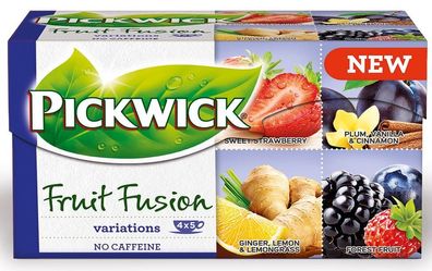 Pickwick Fruit Fusion (Strawberry, Plum Vanilla Cinnamon, Ginger Lemon, Forest Fruit)