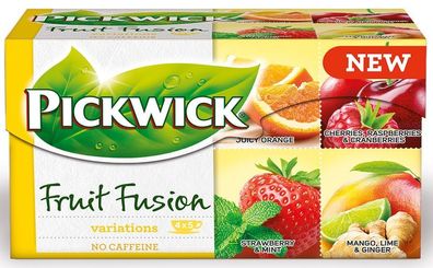 Pickwick Fruit Fusion Variations (Juicy Orange, Cherries, Strawberry, Mango Lime)