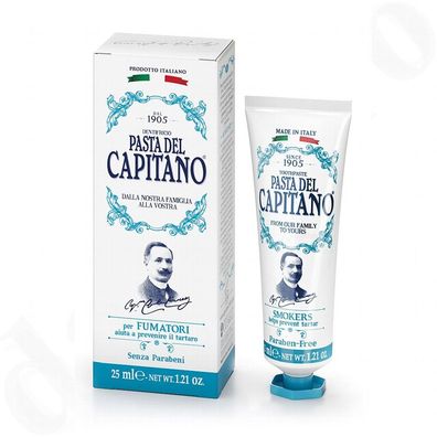 Pasta del Capitano Premium Edition 1905 Rezept Smokers Zahnpasta für Raucher 25 ...