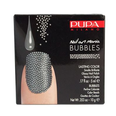 Pupa GREY Bubbles Nail Art Kit Nagellack + farbige Kuegelchen