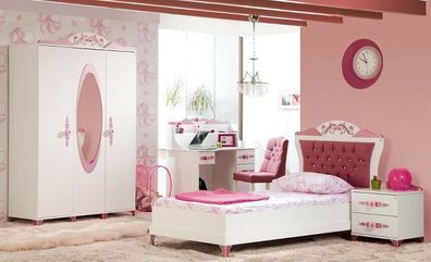 Komplett Kinderzimmer PRETTY rosa 4-teilig Mädchenzimmer Prinzessinzimmer NEU