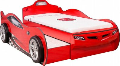 Autobett COUPE RACER rot mit Gästebett Kinderbett Spielbett Bettauto Race 90x190