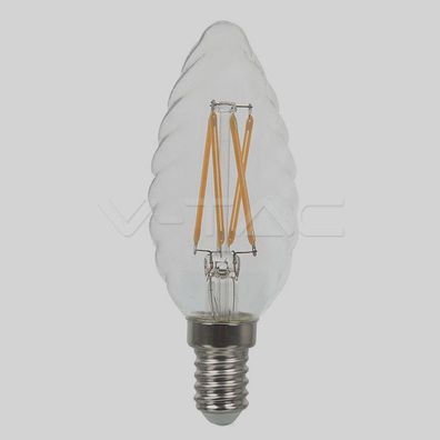 LED Clear Filament E14 4Watt Twist Candle Kerzenbirne gedreht