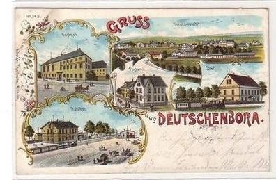 40323 Ak Lithographie Gruß aus Deutschenbora 1899