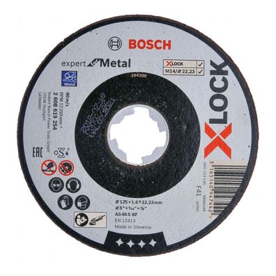 Bosch X-LOCK Trennscheibe 125x2,5x22,23mm Expert for Metal für Winkelschleifer