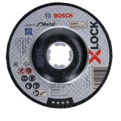 Bosch X-LOCK Trennscheibe 125x2,5x22,23 mm gekröpft for Metal f. Winkelschleifer