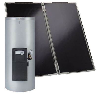 Viessmann Solaranlage Paket 4,36 m² Set - Vitosol 141-FM Vitocell 100-B silber