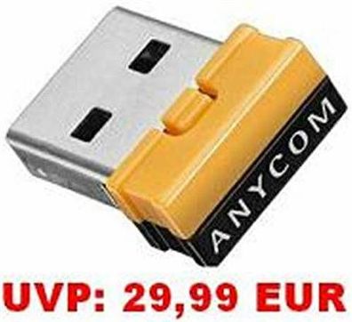 Anycom USB 550 Bluetooth 2.1 Mini USB Adapter EDR 100m Reichweite UVP: 29,99 EUR