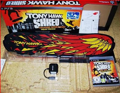 PS3 TONY HAWK - SHRED* SPIEL + Kabelloses BOARD * SKATE&Snowboard + NEU + Extragame