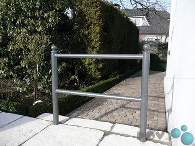 ohne Lackierung Anlehnbügel aus Flachstahl 50 x 12 mm mit Querholm
