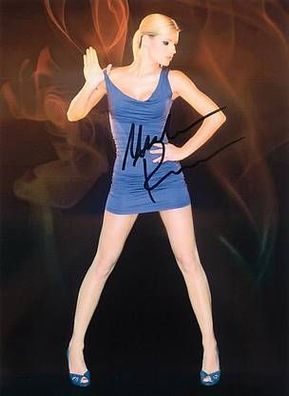 SEXY Original Autogramm Michelle Hunziker auf Großfoto