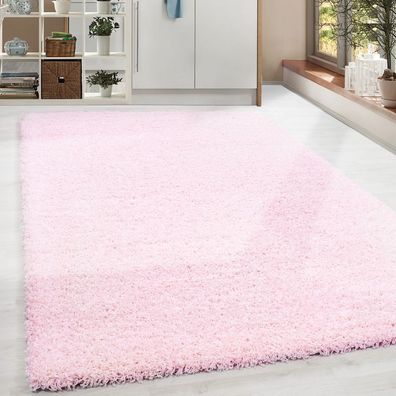 Shaggy Hochflor Langflor Günstige Pink Teppiche Wohnzimmer versc. Größen