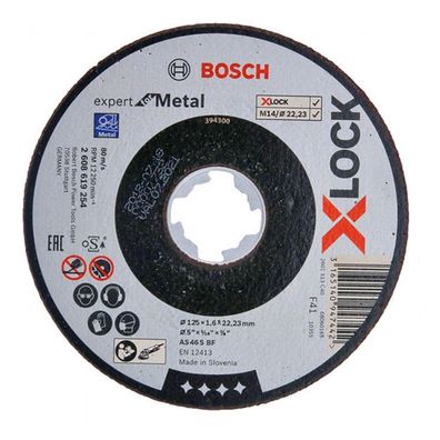 Bosch X-LOCK Trennscheibe 125x1,6x22,23 mm gerade Expert for Metal 2608619254