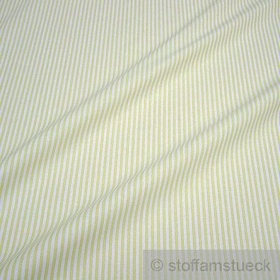 Stoff Baumwolle Römerstreifen hellgrün weiß 2,5 mm Swafing Caravelle