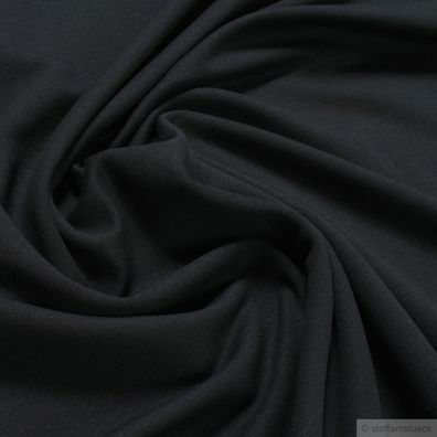 0,5 Meter Stoff Baumwolle Elastan French Terry schwarz Jersey