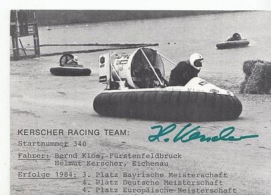 Helmut Kerscher Autogrammkarte 80er Jahre Original Signiert Motorsport + A45955