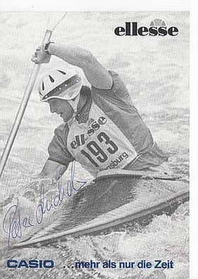 Peter Micheler Autogrammkarte 80er Jahre Original Signiert Kajak + A45996