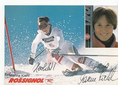 Marina Kiehl Autogrammkarte 80er Jahre Original Signiert Skialpin + A46052