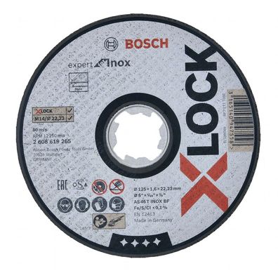 Bosch X-LOCK Trennscheibe gerade 125x1,6x22,23 mm Expert for Inox 2608619265