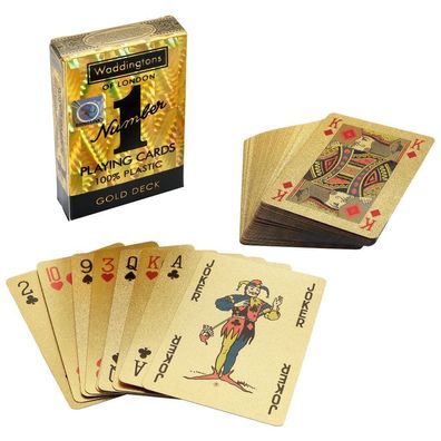 Number 1 Spielkarten Gold Edition Waddingtons Kartenspiel Poker Karten Spiel