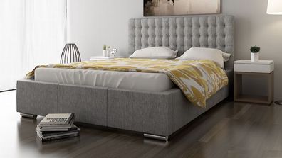 Polsterbett Bett Doppelbett DAMASO XL 200x200cm inkl. Bettkasten