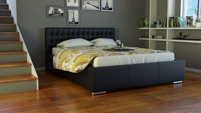 Polsterbett Bett Doppelbett DAMASO 140x200cm inkl. Bettkasten