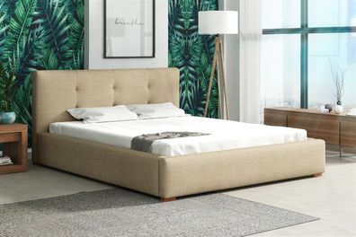 Polsterbett Bett Doppelbett TERAMO Kunstleder oder Stoff 120x200cm