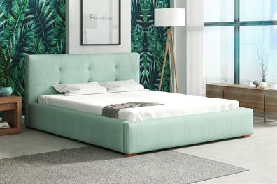 Polsterbett Bett Doppelbett TERAMO Kunstleder oder Stoff 160x200cm