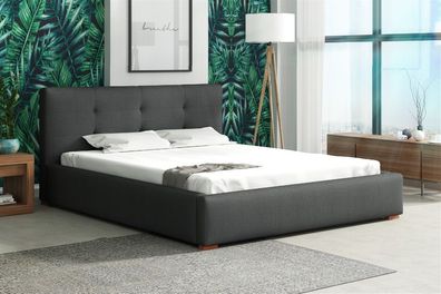 Polsterbett Bett Doppelbett TERAMO Kunstleder oder Stoff 160x200cm