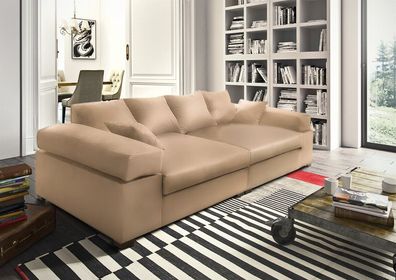 Big Sofa Couchgarnitur Megasofa Riesensofa AREZZO - Kunstleder Creme